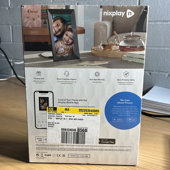 nixplay Accents Nixplay Smart Photo Frame 1 Inch Black This Item Is